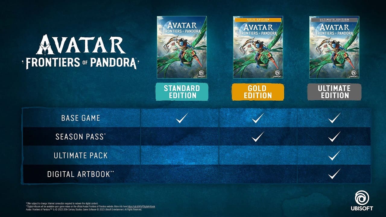 نسخه های بازی Avatar: Frontiers of Pandora